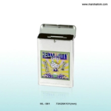 three pieces rect tin with hinge lid