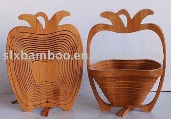 Multifunction bamboo fruit basket