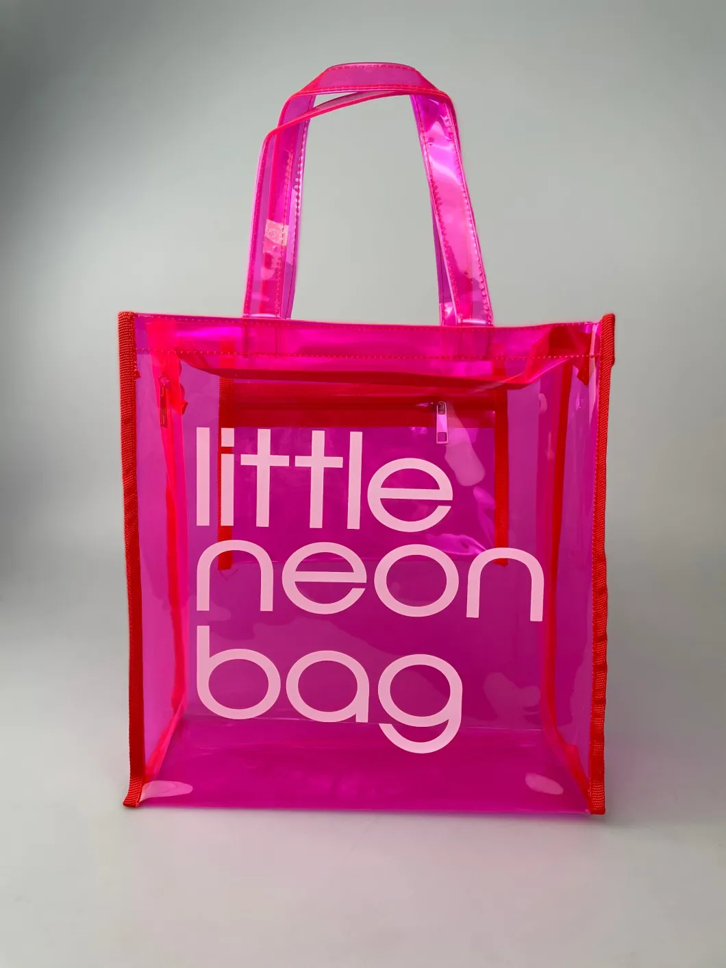 2021 Fashion Large Clear PVC Tote Bag Beach Bag Plastic Shopping Bag with You Logo