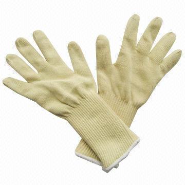 Safety/Working Gloves, Made of Kevlar, Cutting-resistant, with Two Layers, Jumbo, Extra Long Gloves