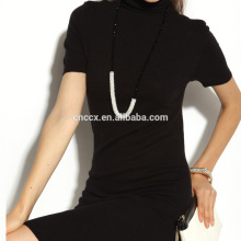 16STC8136 fashion lady turtle neck winter long sweater dress