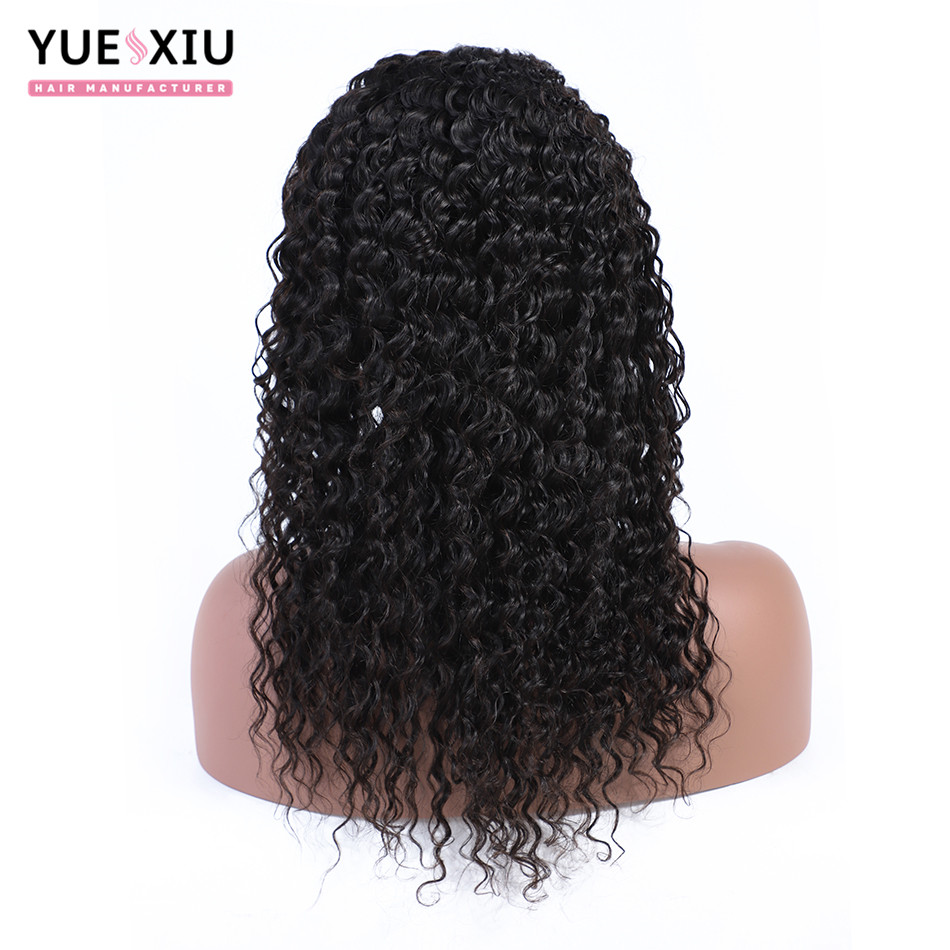 Deep Wave Remy Hair Wig Brazilian Transparent Lace Front Human Hair Wigs Virgin Hair Black Wig