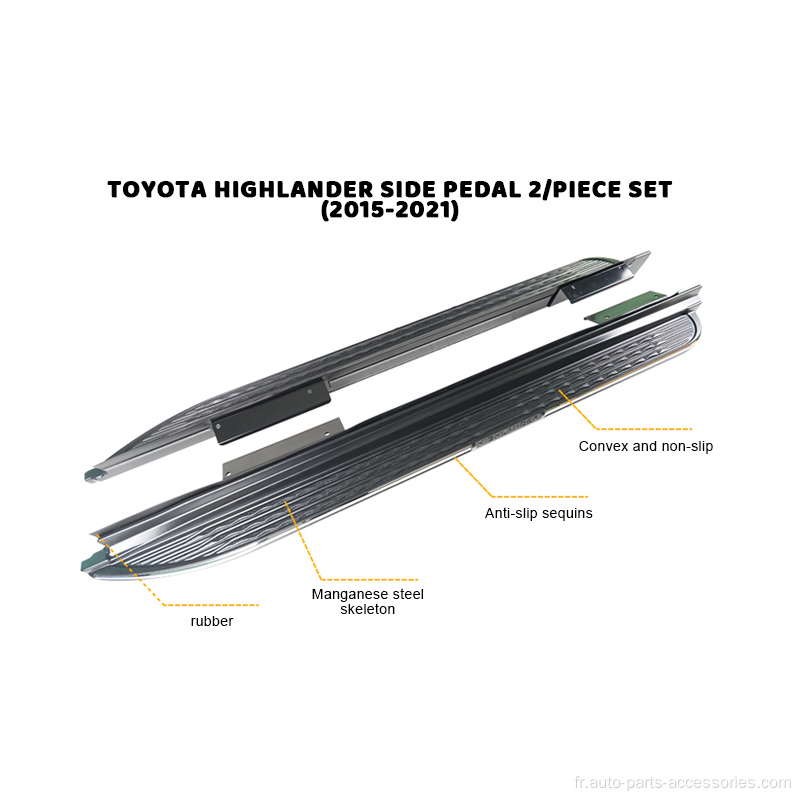 Étape de pied latérale pour Toyota Highlander