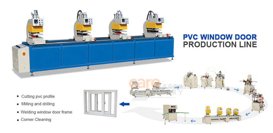 PVC Door Window Frame Double Head Precision Cutting Saw Machine