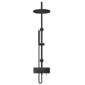 Exposed Thermostatic Bathroom Shower System Black