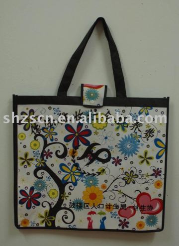 Printed PP Woven laminated bag/customized shopping bag/laminated pp supermarket bag/branded packaging bag