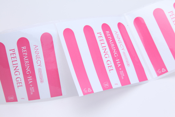 Red Synthetic Paper Sticker Hologram Strip Label