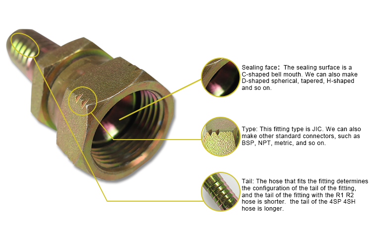 Aluminum Fitting AN6 AN8 AN10 AN12 AN16 AN20 type