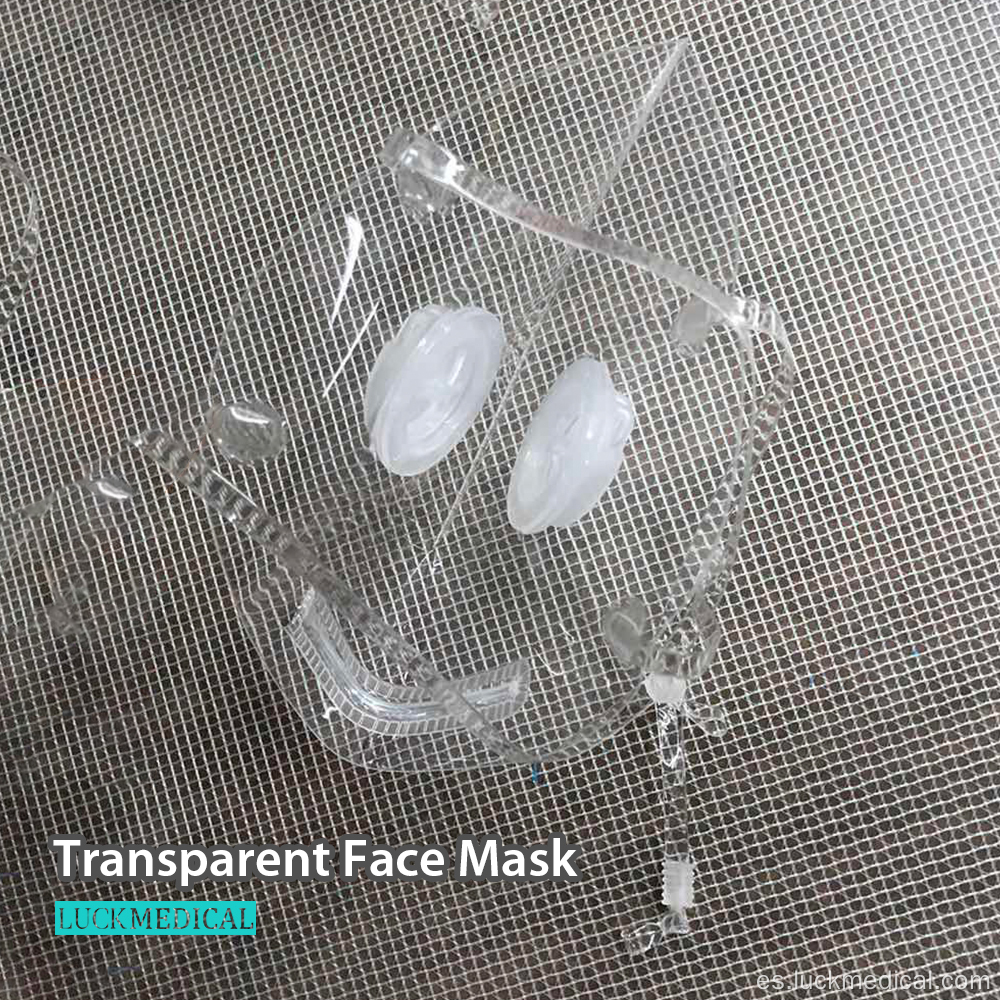 Máscara facial transparente antifog transparente reutilizable