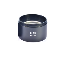 Trinocular Binocular Stereo Microscope with 0.5x Objective Lens and Loupe Auxiliary