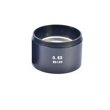 Trinocular Binocular Stereo Microscope with 0.5x Objective Lens and Loupe Auxiliary