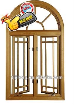 Alu-wood arc window