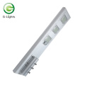 Iluminación exterior de alto brillo IP65 impermeable blanco frío aluminio 50w 100w 150w todo en uno farola solar led