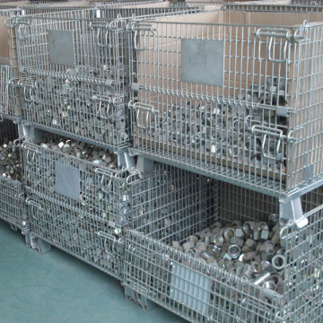 industrial foldable storage wire mesh cages