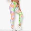 yoga tie dye leggings full length