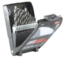 13pc high metal drill set with metal case
