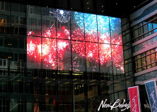 Light Aluminium Outdoor Mesh Curtain LED Display