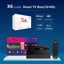 X6 Class Android TV box 4K 1G 8G