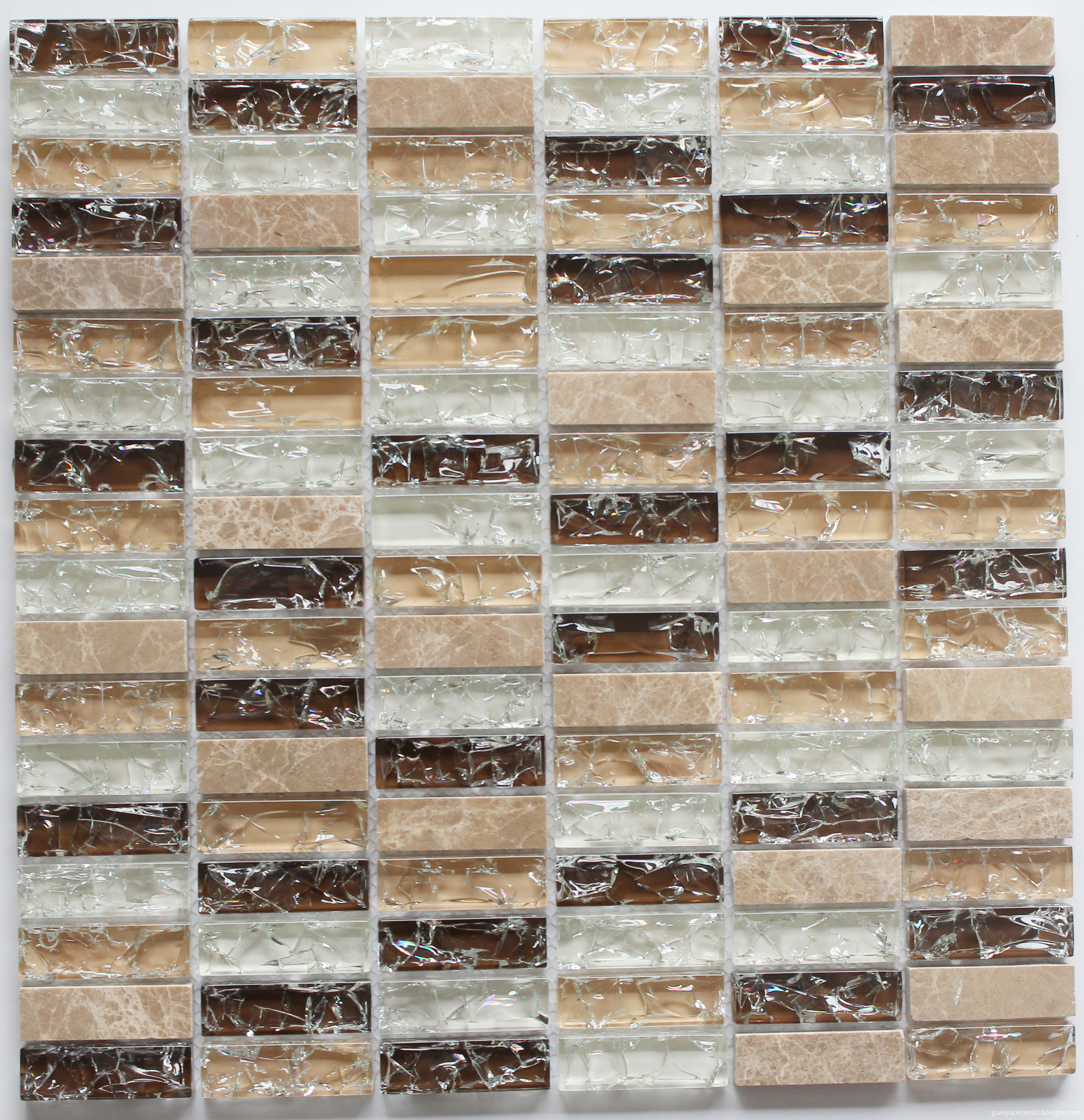 Cracked Glass And Marble Mosaic BL8503