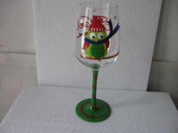 hand painted crystal colored wine glasses glass stemware for wholesale