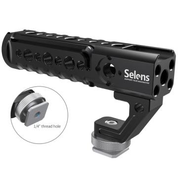 Selens Universal Top Handle Grip With Cold Shoe Plate For Digital Dslr Camera Cage Monitors LED Microphone Shoe Mount