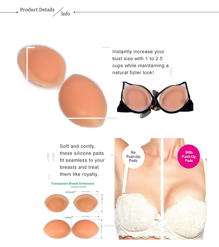 Removeable Breast Push Up Firming Bust Enhancers Bra Padding Insert Bra Pad