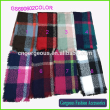 2016 of the latest woman acrylic woven scarf shawls wholesale