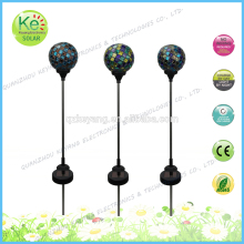 Mosic glass ball stake garden LED solar light