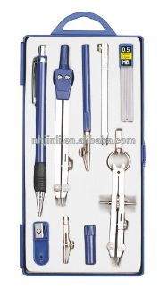 9PCS professional bow compass set with rulling pen