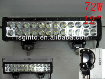 12"/72W CREE LEDs DC10~30V off road led light bar for truck/offroad/fork lift etc
