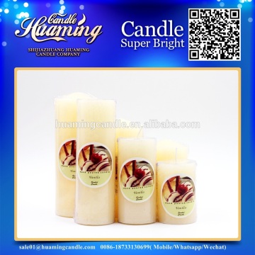 colorful scent pillar candle