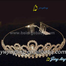 Coronas de oro rhinestone tiara concurso CR-676