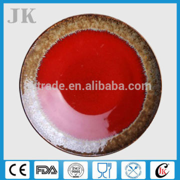 wholesale coloful hand-made ceramic plates