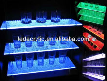 Lighted acrylic floating wall shelves for decoration