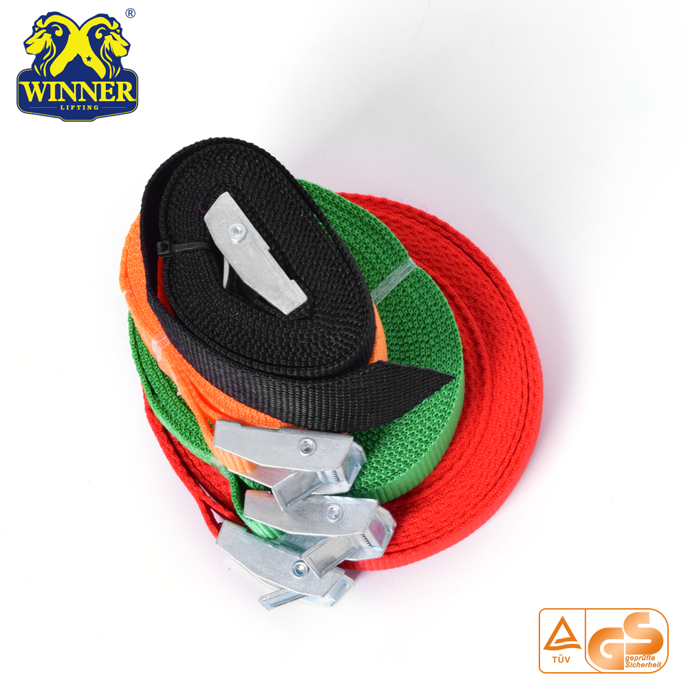 Polyester Ratchet Strap Cargo Lashing Belt With Heavy Duty Buckle