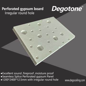 Customised acoustic perforated gypsum boards