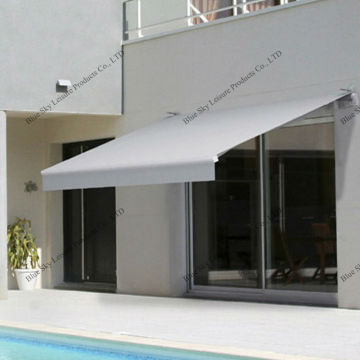 100%UV protection aluminum frame retractable folding arm awning