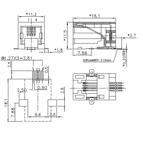 ATRJ5827-4P4C-X-A-X