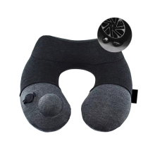 Lightweight Packable Self-Inflatable Airplane Neck Pillow - No Bad Smell