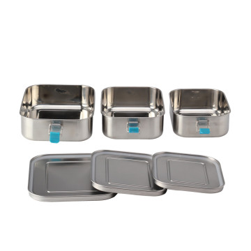 3 pieces lunch box with lock