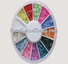 Coloful HotFix Flat Back Pearl stud