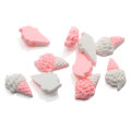 Hot Selling Kawaii Roze Wit Poppenhuis Voedsel Hars Plaksteen Cabochons Telefoon Decoratie Ambachten DIY Scrapbooking Accessoires 24 MM