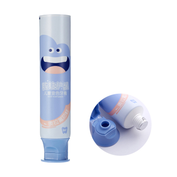 Refillable 60g Plastic Squeeze Toothpaste Tube with Flip Top Cap for Kids