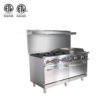Commercial Gas Range with 6 Burners and 2 Ovens