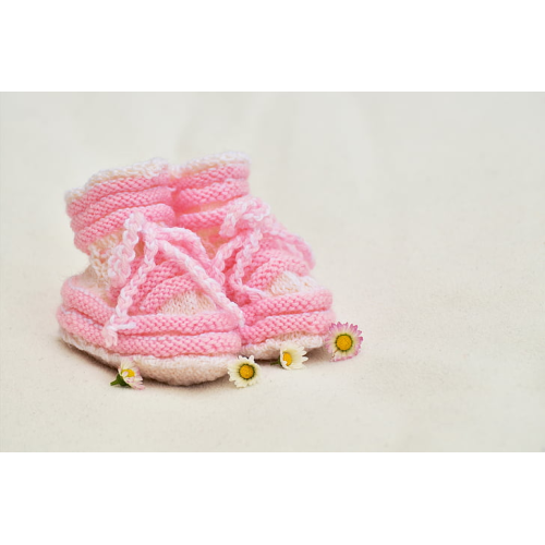 Zapatos de punto de punto rosa para niños al por mayor