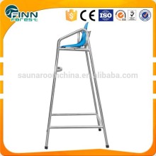 Factory supply cheap pool lifeguard chair stainless steel guard chair of pool