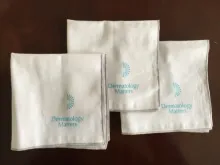 Logo Printed Bamboo Cotton Muslin Face Cleansing Cloths
