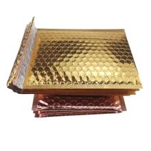 Gold Metallic Bubble Envelopes For Cosmetic Packing