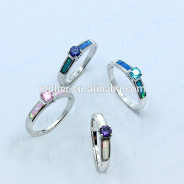 sterling silve gem opal stone ring