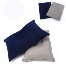 Ultralight Inflatable Pillow / Small Squared Flocked Fabric Air Pillow for Hiking